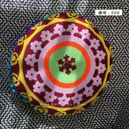 Bohemian Tatami Cushion Cute Pillow  Fluffy Pillow   Embroidered Futon Chair Cushion Round Tassel With Core  Pillow Decorative