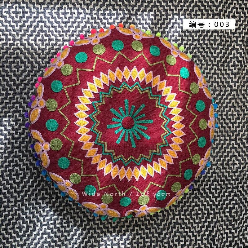 Bohemian Tatami Cushion Cute Pillow  Fluffy Pillow   Embroidered Futon Chair Cushion Round Tassel With Core  Pillow Decorative