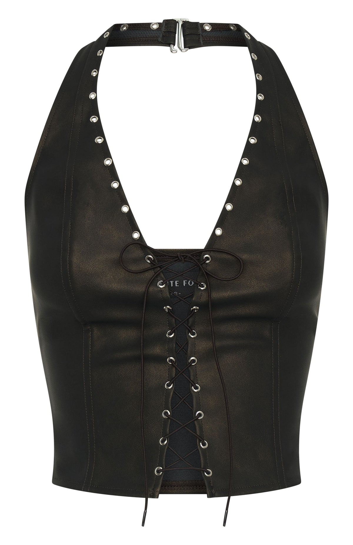Falling Star PU Bustier Chocolate
