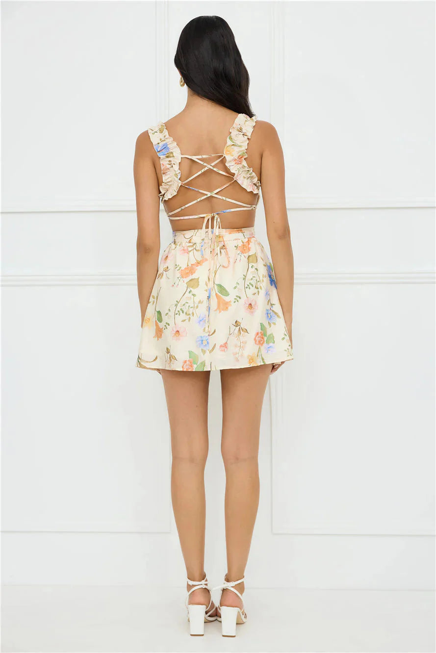 Florals In Spring Mini Dress Print