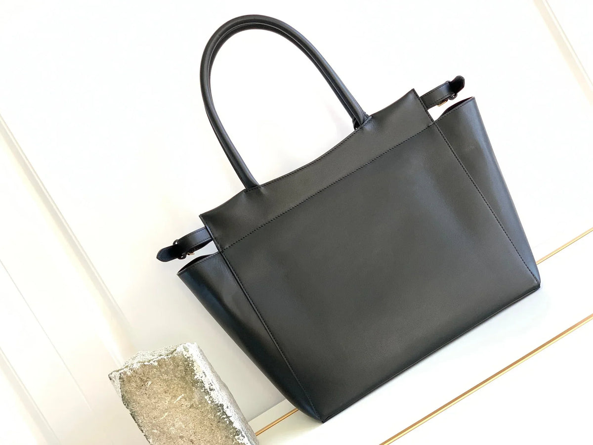 Celine Medium Cabas Bourgeoi black handbag