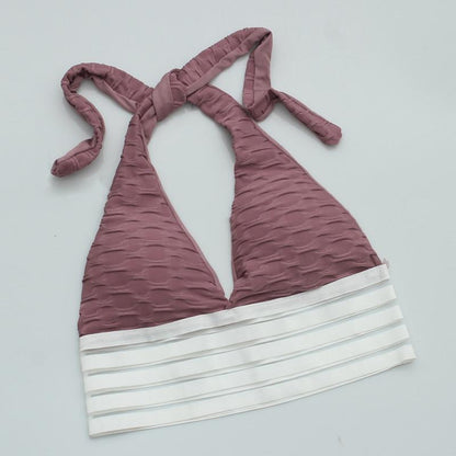 Sexy Deep V-Neck Halter Workout Women Bar Women Clothing 11 Color