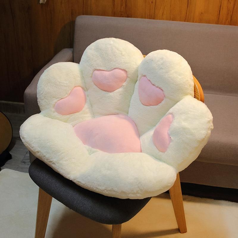 Chair Cushions, Cute Cat Paw Shape Plush Seat Cushions For Home Office Hotel Café New Style 2021