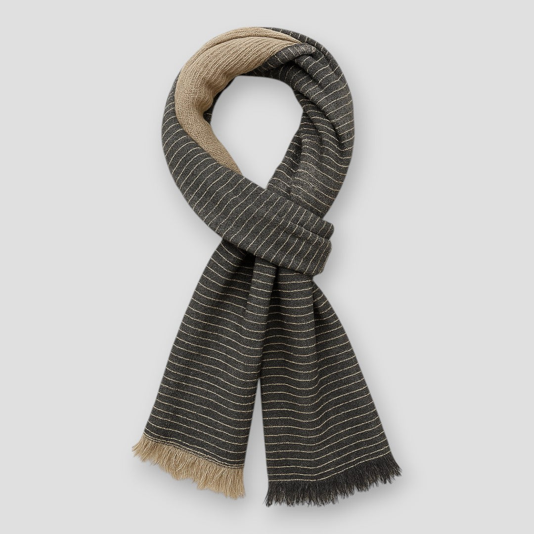 Saint Morris Striped Fringe Scarf