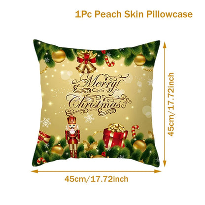 Christmas Cushion Cover Merry Christmas Decorations For Home Christmas Ornament Navidad Noel Xmas Gifts Happy New Year