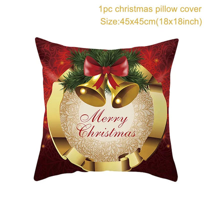 Christmas Cushion Cover Merry Christmas Decorations For Home Christmas Ornament Navidad Noel Xmas Gifts Happy New Year