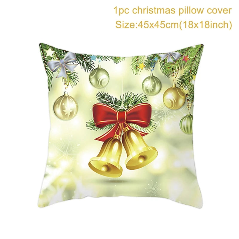 Christmas Cushion Cover Merry Christmas Decorations For Home Christmas Ornament Navidad Noel Xmas Gifts Happy New Year
