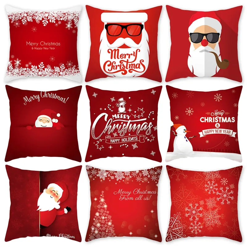 Christmas Cushion Cover Merry Christmas Decorations For Home Christmas Ornament Navidad Noel Xmas Gifts Happy New Year