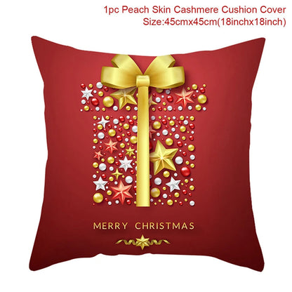 Christmas Cushion Cover Merry Christmas Decorations For Home Christmas Ornament Navidad Noel Xmas Gifts Happy New Year