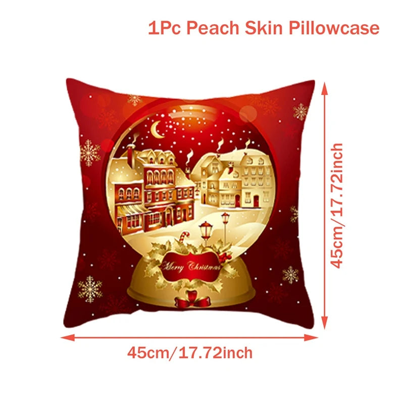 Christmas Cushion Cover Merry Christmas Decorations For Home Christmas Ornament Navidad Noel Xmas Gifts Happy New Year