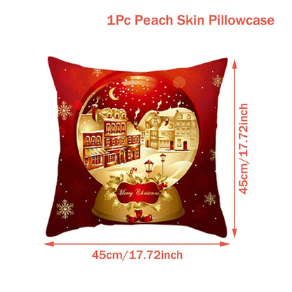 Christmas Cushion Cover Merry Christmas Decorations For Home Christmas Ornament Navidad Noel Xmas Gifts Happy New Year