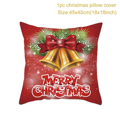 Christmas Cushion Cover Merry Christmas Decorations For Home Christmas Ornament Navidad Noel Xmas Gifts Happy New Year