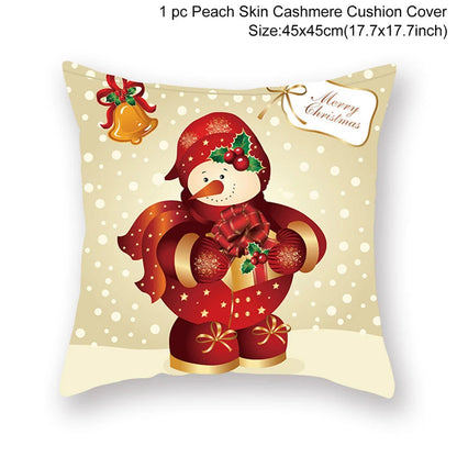 Christmas Cushion Cover Merry Christmas Decorations For Home Christmas Ornament Navidad Noel Xmas Gifts Happy New Year