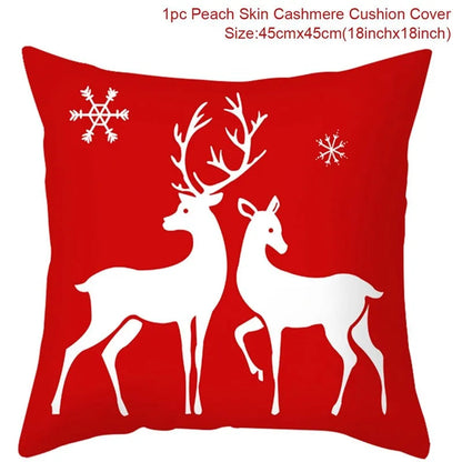 Christmas Cushion Cover Merry Christmas Decorations For Home Christmas Ornament Navidad Noel Xmas Gifts Happy New Year