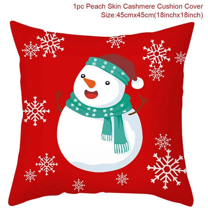 Christmas Cushion Cover Merry Christmas Decorations For Home Christmas Ornament Navidad Noel Xmas Gifts Happy New Year