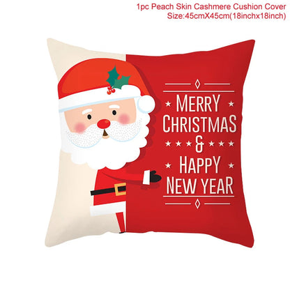Christmas Cushion Cover Merry Christmas Decorations For Home Christmas Ornament Navidad Noel Xmas Gifts Happy New Year
