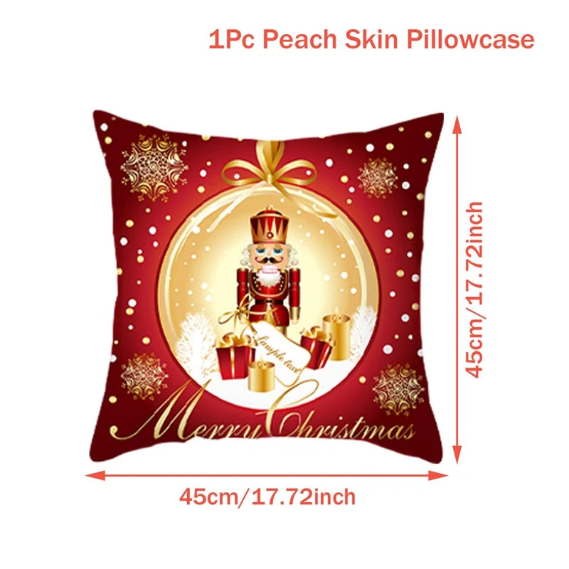 Christmas Cushion Cover Merry Christmas Decorations For Home Christmas Ornament Navidad Noel Xmas Gifts Happy New Year