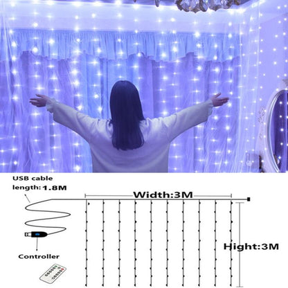 Christmas Decorations For Home 3M Curtain String Light Flash Fairy Garland Home Decor Navidad 2021 Xmas Decoration New Year 2022