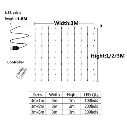Christmas Decorations For Home 3M Curtain String Light Flash Fairy Garland Home Decor Navidad 2021 Xmas Decoration New Year 2022