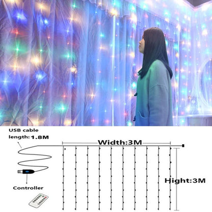 Christmas Decorations For Home 3M Curtain String Light Flash Fairy Garland Home Decor Navidad 2021 Xmas Decoration New Year 2022