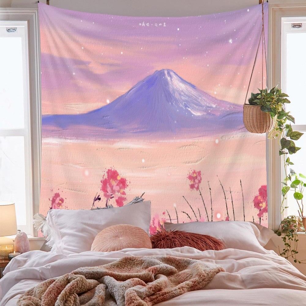 Cute Tapestry Wall Hanging Wall Decor View Hanging Cloth Cute Decoration Painting Tapestry Net Red Background Cloth Dormitory