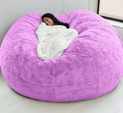 183Cm Fur Giant Removable Washable Bean Bag Bed Cover Comfortable Living Room Furniture Lazy Sofa Coat