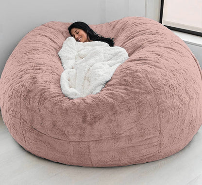 183Cm Fur Giant Removable Washable Bean Bag Bed Cover Comfortable Living Room Furniture Lazy Sofa Coat