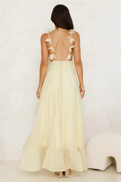 Floating On Florals Maxi Dress Yellow