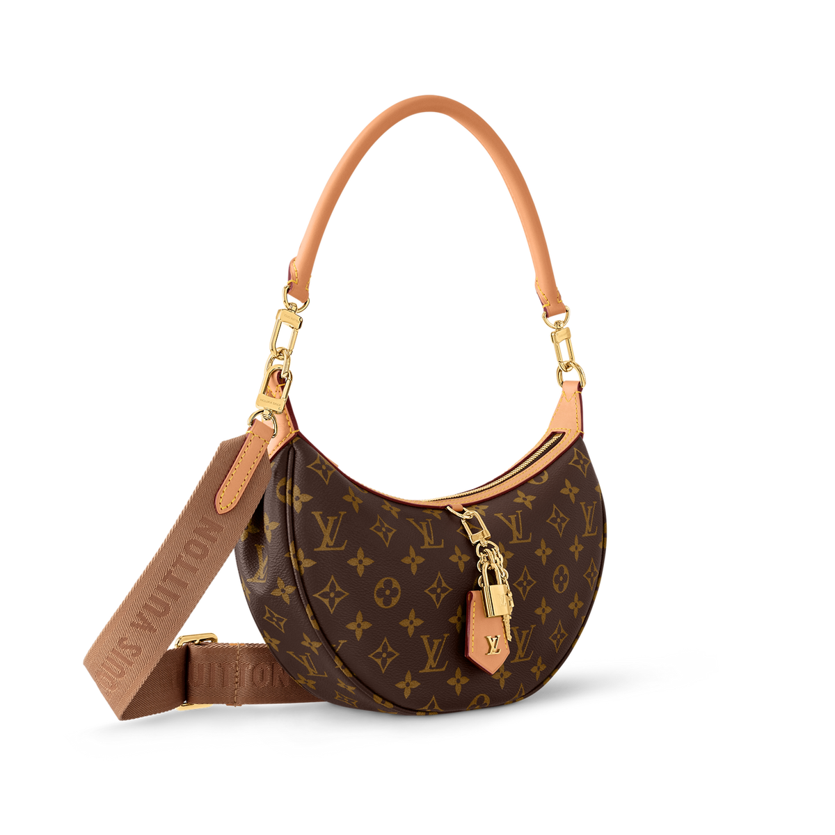 LOUIS VUITTON Looping Brown M12939 Monogram Bag 11 x 5.9 x 2.8 in