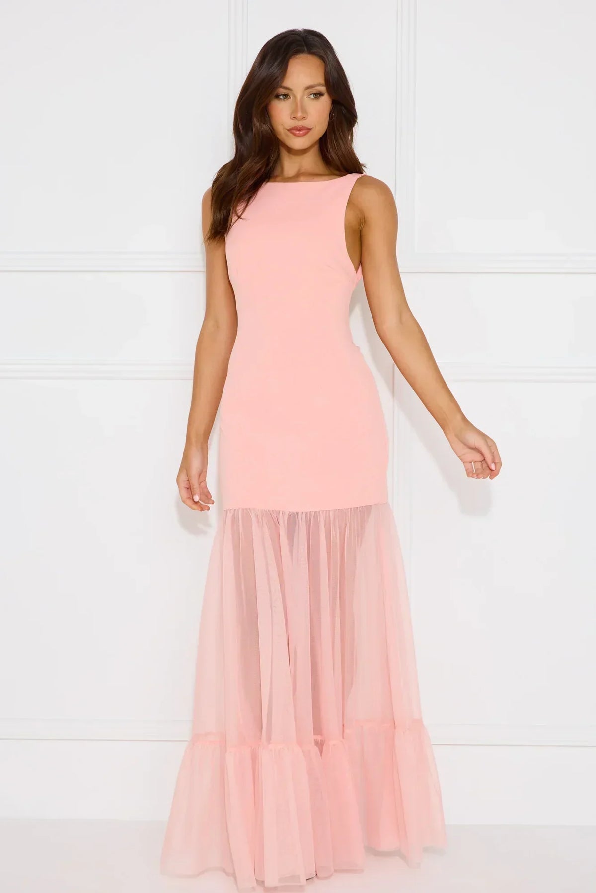 Chic Whispers Maxi Dress Pink