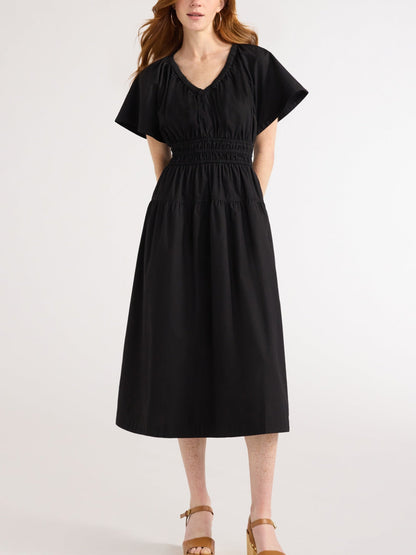 Hot Sale Women's Lightweight Denim Tiered Midi Dress