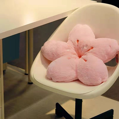 Cherry Blossoms Stuffed Flower Plush Cushion Girly Room Decor Sunflower Pillow Pink Flower For Girls Bedroom Seat Pillow