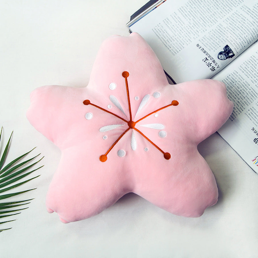 Cherry Blossoms Stuffed Flower Plush Cushion Girly Room Decor Sunflower Pillow Pink Flower For Girls Bedroom Seat Pillow