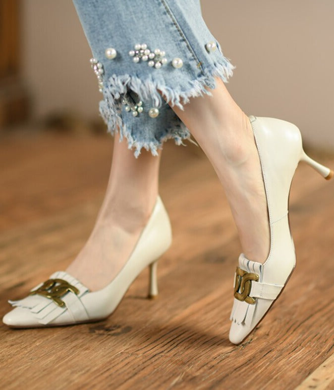 Tanya Leather Heels
