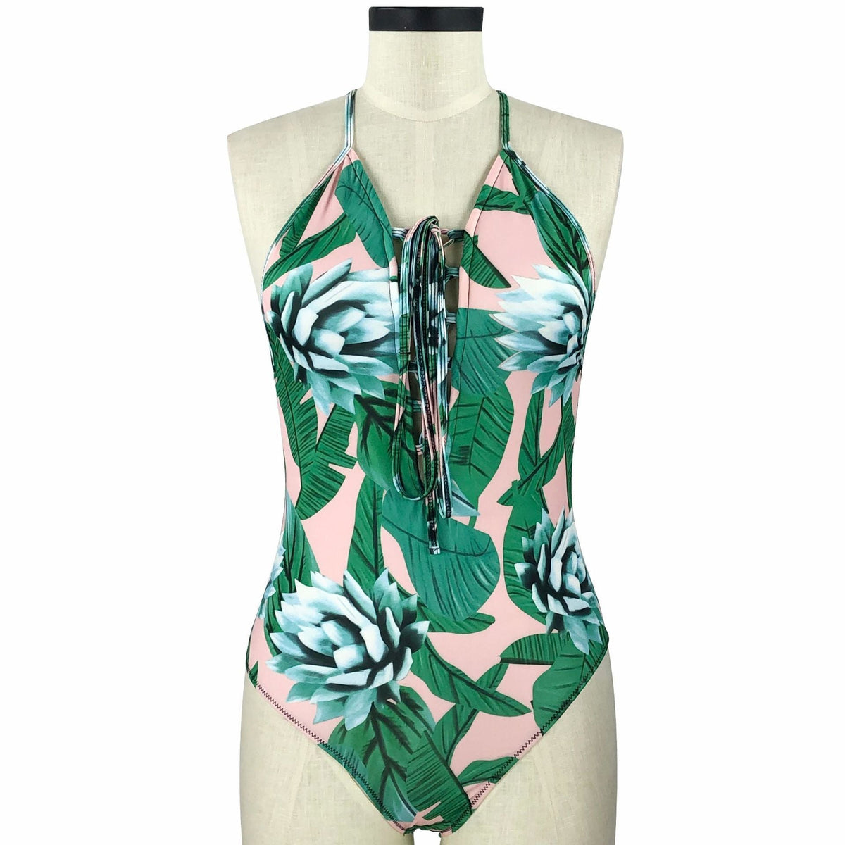 New Women Sling Swimsuit Siamese Sexy Printed Bikini
