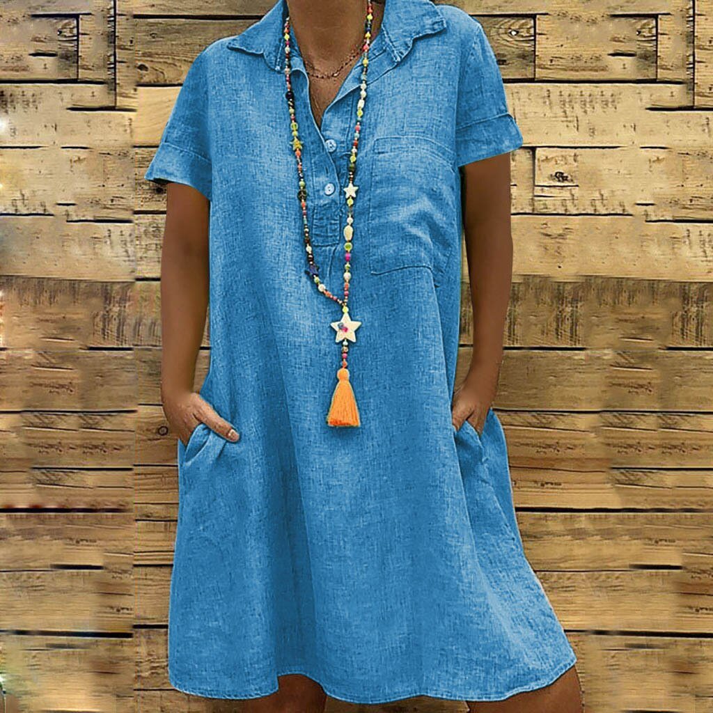 O Hals Casual Solid Boven Knie Jurk Mouw Losse Party Mini Jurk Vrouwen Off Shoulder Party Dress