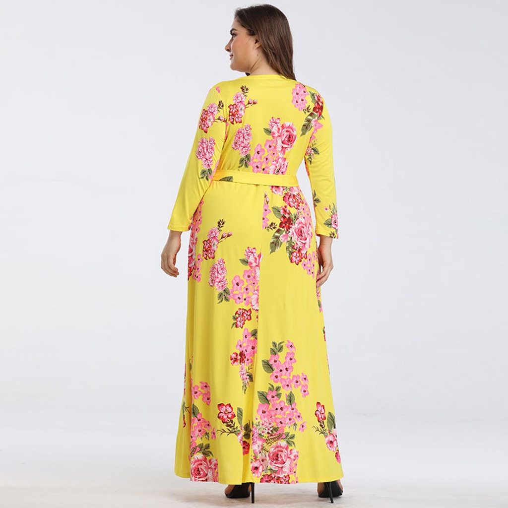 Summer Floral V Neck Clothes For Pregnant Women Printing  Long Sleeve Dress