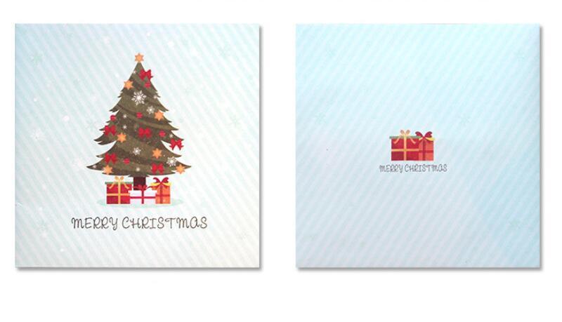 3Pcs/Lot 3D Pop Up Merry Christmas Paper Cards Gift Handmade Colourful Christmas Tree Greeting Cards