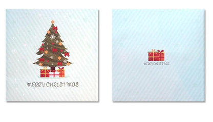 3Pcs/Lot 3D Pop Up Merry Christmas Paper Cards Gift Handmade Colourful Christmas Tree Greeting Cards