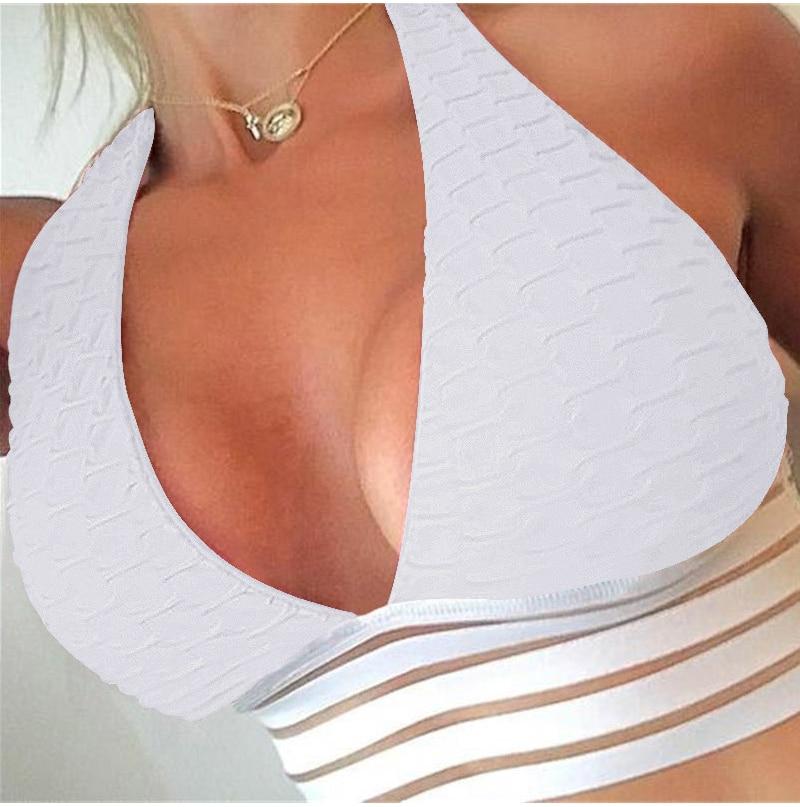 Sexy Deep V-Neck Halter Workout Women Bar Women Clothing 11 Color