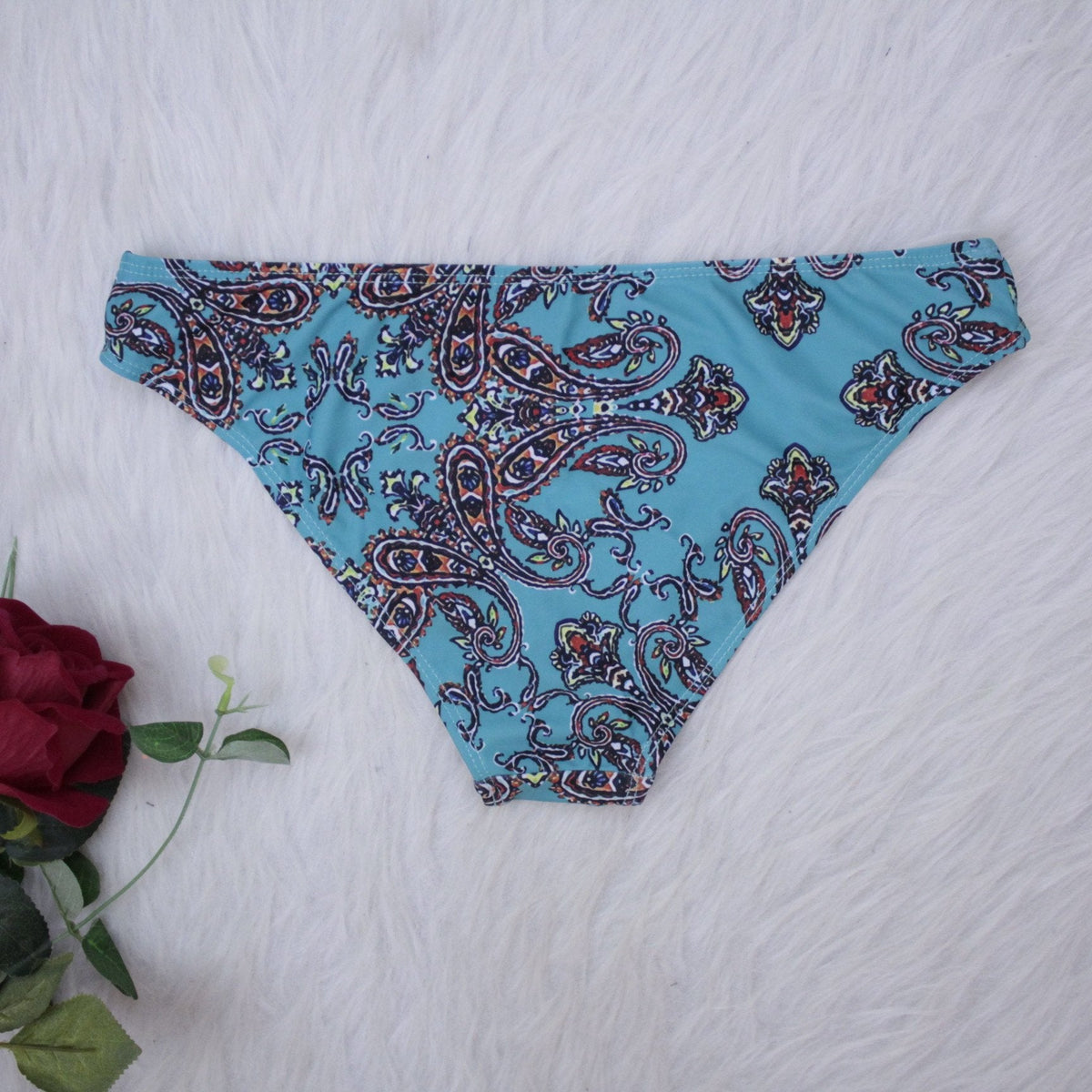 Women'S Two Piece Print Bikini Vintage Swimsuit