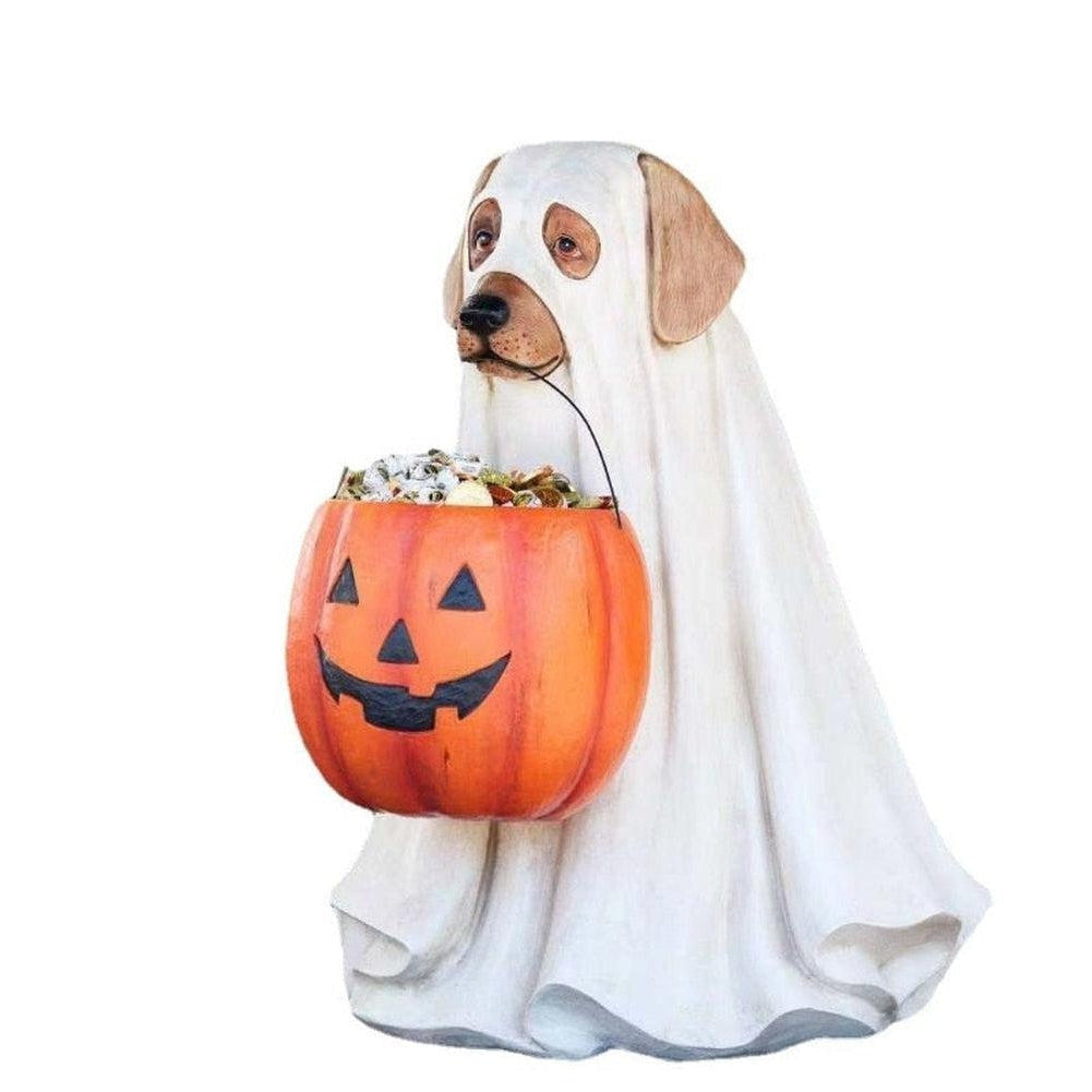 Cheng: Halloween Dog Elf Candy Bowl Ornament Pumpkin Festival Party Decoration Gift Home Storage Supplies Halloween Decors Accessories