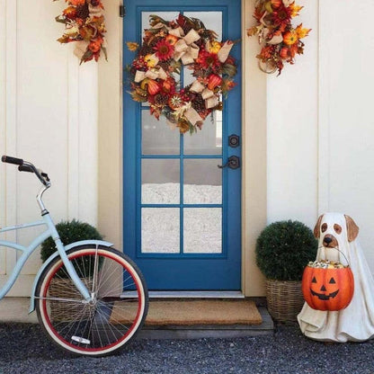Cheng: Halloween Dog Elf Candy Bowl Ornament Pumpkin Festival Party Decoration Gift Home Storage Supplies Halloween Decors Accessories