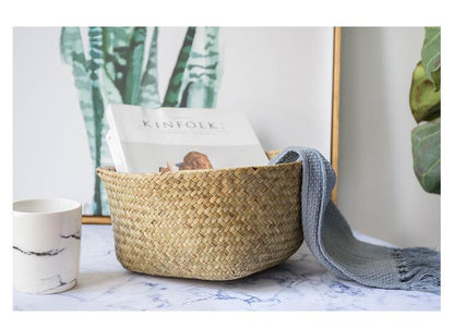 Seaweed Wicker Basket Rattan Hanging Flowerpot Flowerpot Dirty Clothes Dirty Clothes Basket Storage Basket   Wf1015