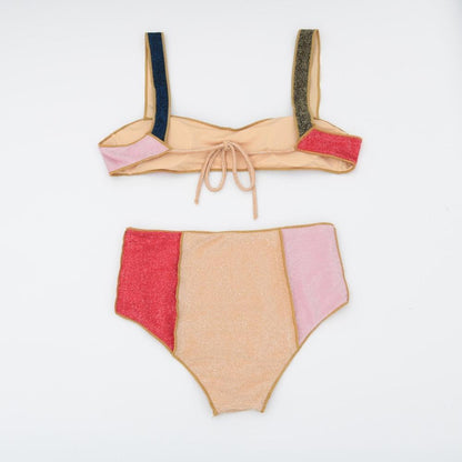 High Waist Bikini Women Swimsuit Contrast Color Patchwork Swimwear Female 2021 New Flash Bathing Suit Beachwear Swimming Suit Xl