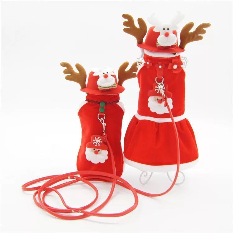 Warm Winter Xmas Pet Dog Clothes Coat Jacket Santa Christmas Clothing For Small Medium Dog Cat Pet Supplies S-Xl