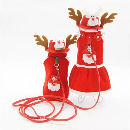 Warm Winter Xmas Pet Dog Clothes Coat Jacket Santa Christmas Clothing For Small Medium Dog Cat Pet Supplies S-Xl