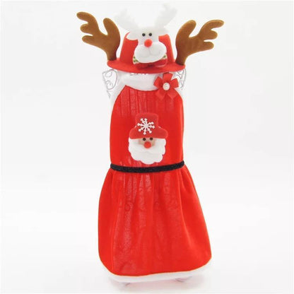 Warm Winter Xmas Pet Dog Clothes Coat Jacket Santa Christmas Clothing For Small Medium Dog Cat Pet Supplies S-Xl