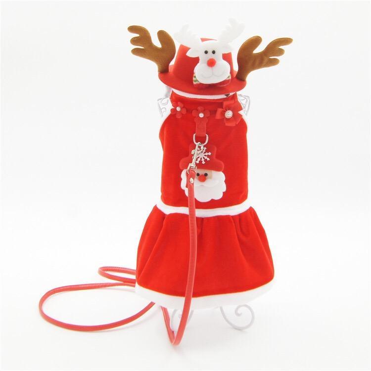 Warm Winter Xmas Pet Dog Clothes Coat Jacket Santa Christmas Clothing For Small Medium Dog Cat Pet Supplies S-Xl