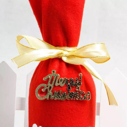 Wine Bottle Cover Bag Decoration Home Party Santa Claus Christmas Party Dinner Decoration Party Natale